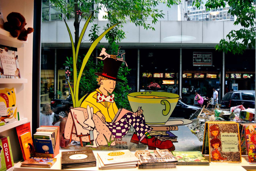 Vitrine da Livraria Martins Fontes
